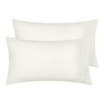 thumbnail image 1 of Unique Bargains Satin Pillow Cases Set of 2 Cooling Pillow Covers King Beige, 1 of 7