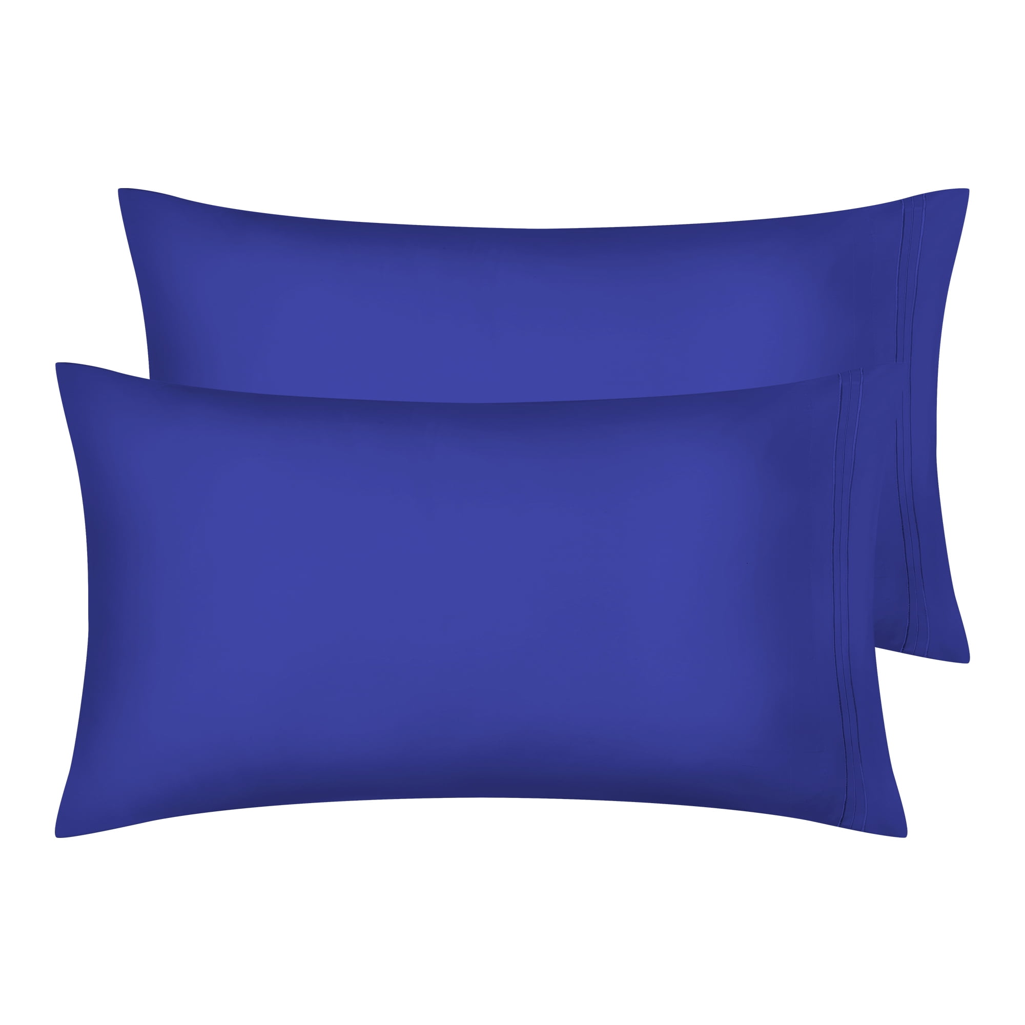 Unique Bargains 2 Pack Polyester Pillow Cases Pillow Covers King Navy