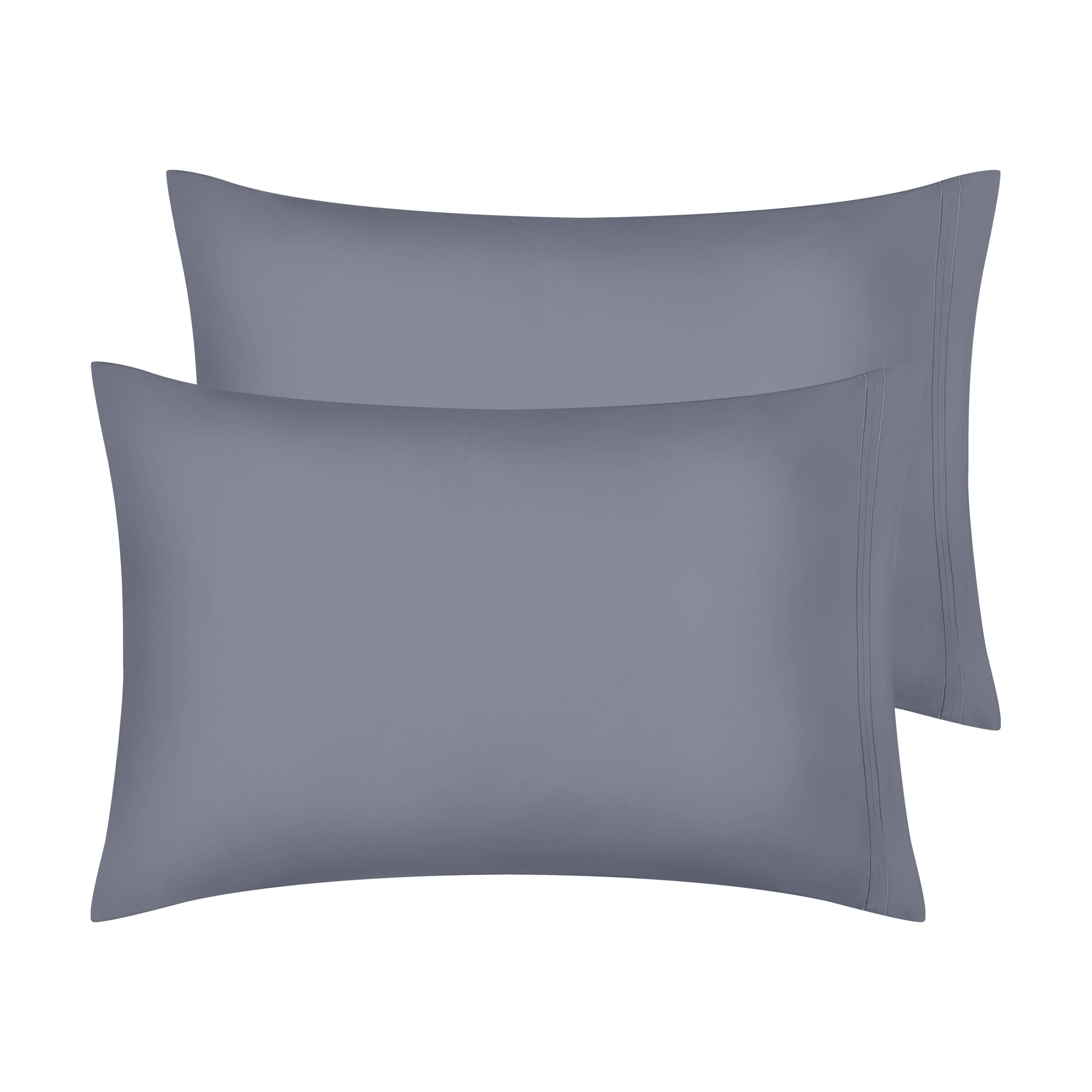 Unique Bargains 2 Pack Polyester Pillow Cases Pillow Covers Queen Dark Gray