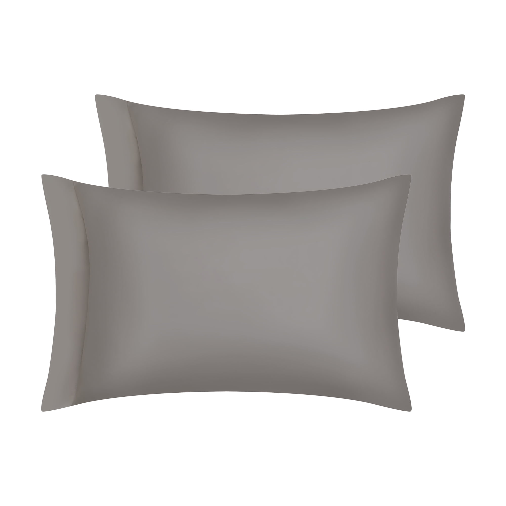Unique Bargains Satin Pillow Cases Set of 2 Cooling Pillow Covers Queen Dark Gray