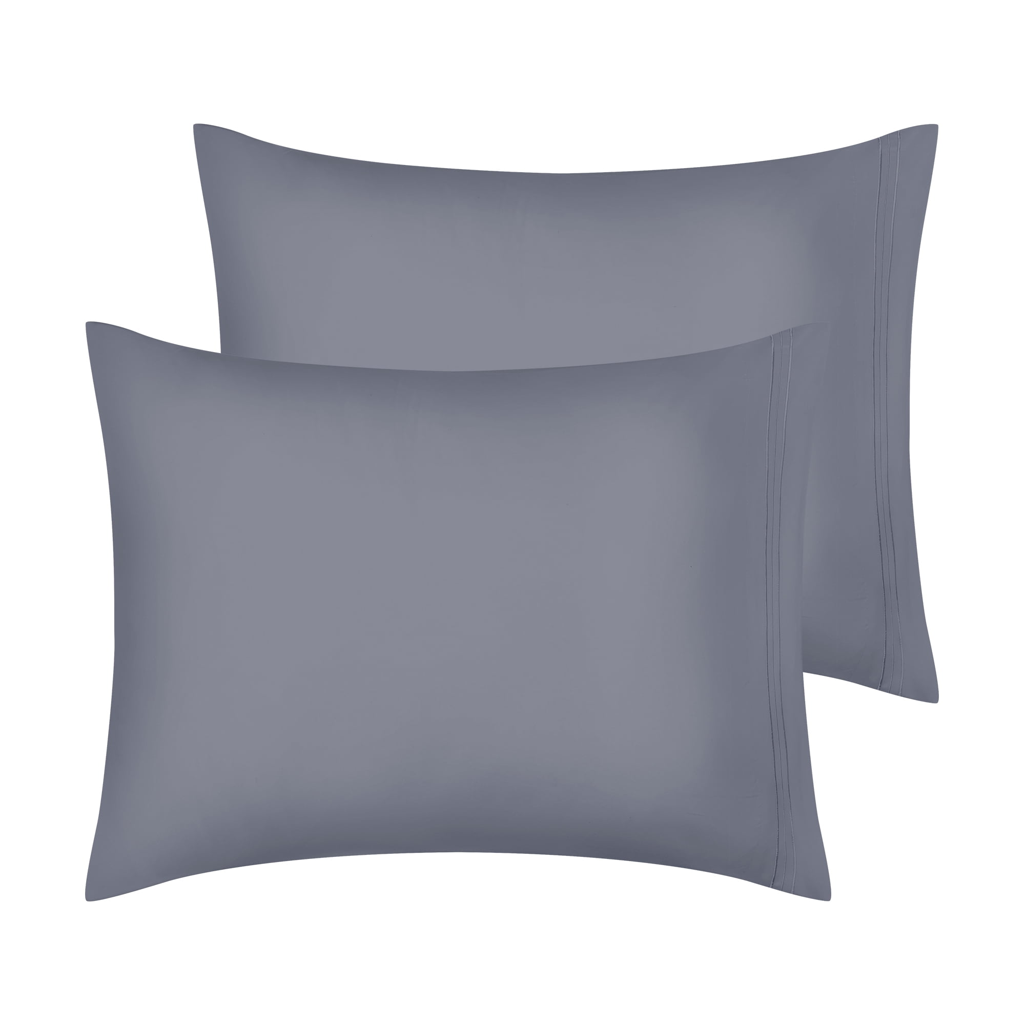Unique Bargains 2 Pack Polyester Pillow Cases Pillow Covers Standard Dark Gray