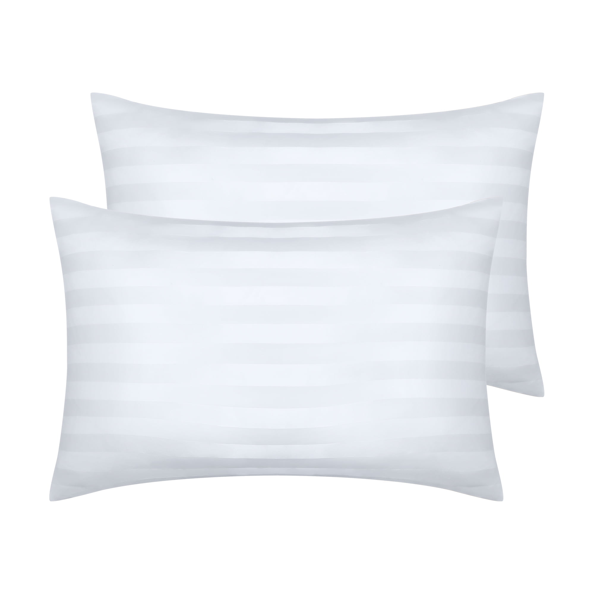 Unique Bargains Satin Pillow Cases Set of 2 Pillow Covers Queen White