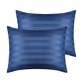 thumbnail image 1 of Unique Bargains Satin Pillow Cases Set of 2 Pillow Covers Standard Navy, 1 of 7