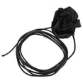 thumbnail image 1 of Unique Bargains Satin Rose Flower Adjustable Waist Belt Black, 1 of 5