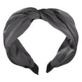 thumbnail image 1 of Unique Bargains Satin Twist Headband Hairband for Women Dark Gray 1.97 Inch Wide 1 Pcs, 1 of 7