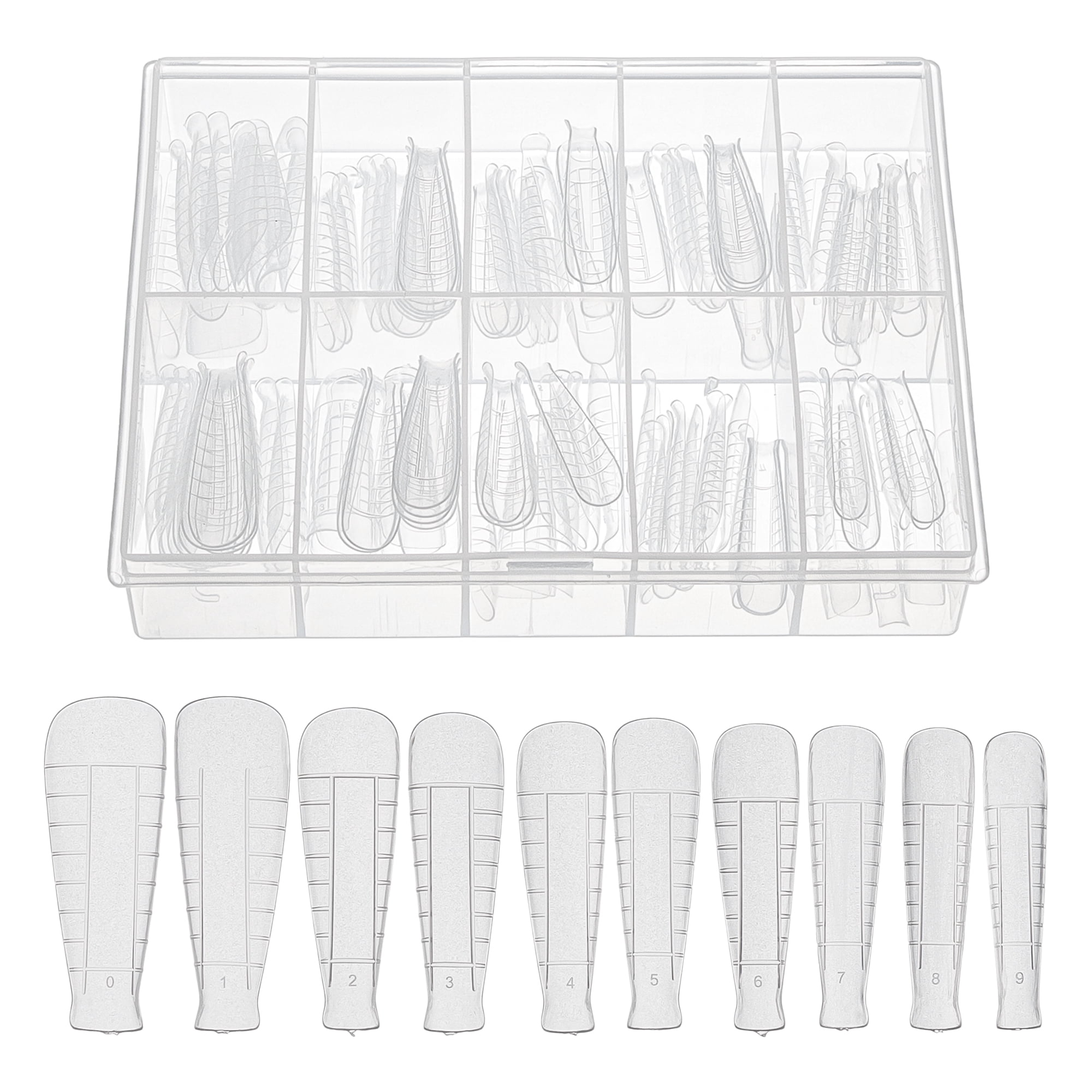 Unique Bargains Scale Faux Crystal Extension Fake Nails 120 Pcs [JM-14]