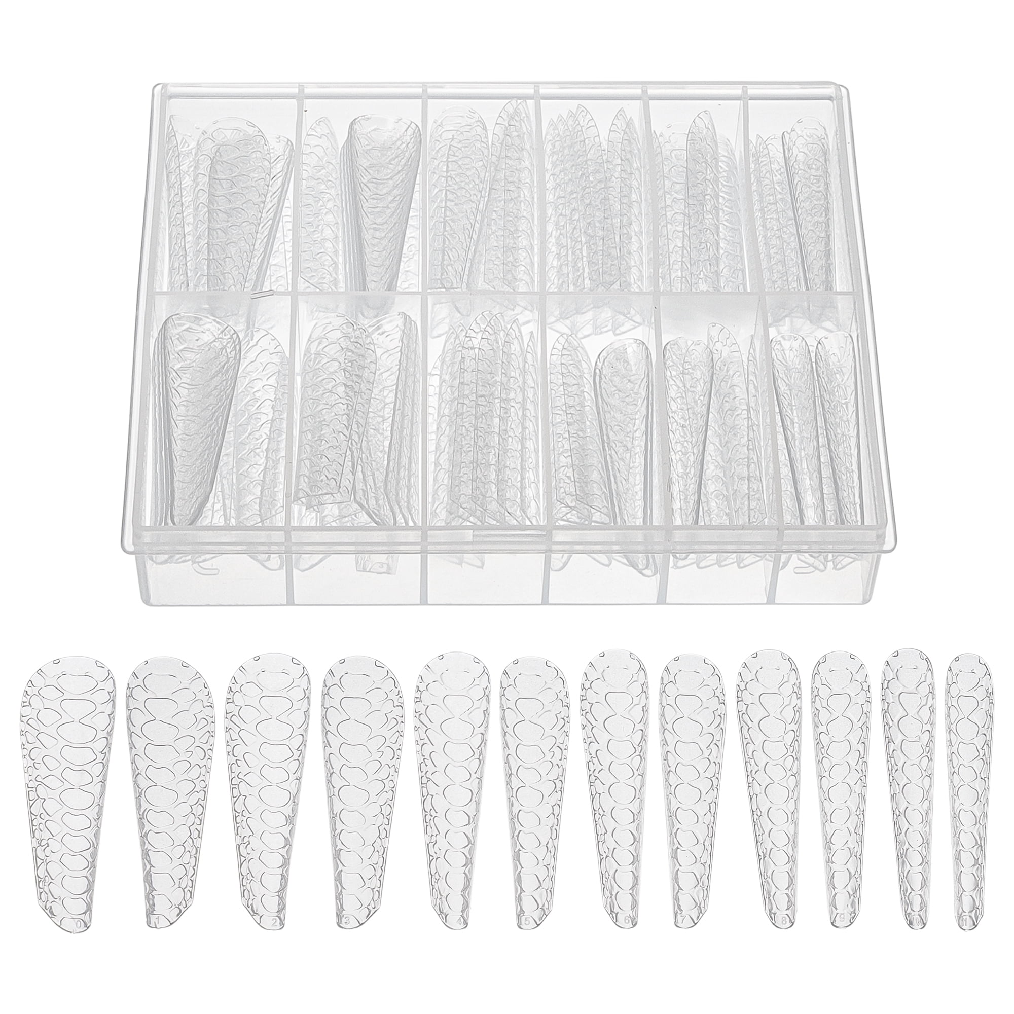 Unique Bargains Scale Faux Crystal Extension Fake Nails 120 Pcs [JM-31]