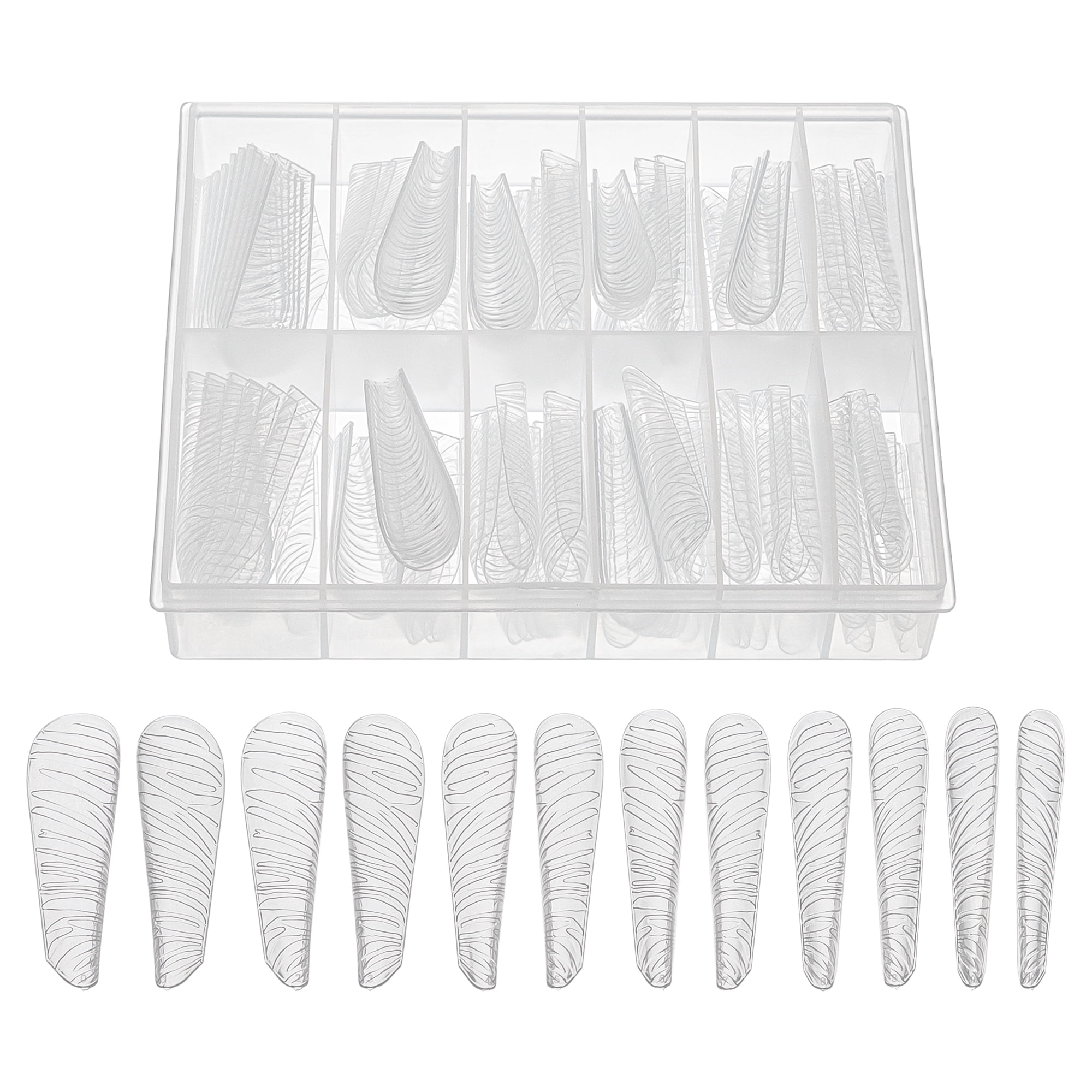 Unique Bargains Scale Faux Crystal Extension Fake Nails 120 Pcs [JM-32]