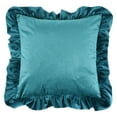 thumbnail image 1 of Unique Bargains Scalloped Square Outdoor Throw Pillow Covers Blue 18" x 18", 1 of 6