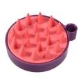 thumbnail image 1 of Unique Bargains Scalp Massager Hair Care Scalp Massager Shampoo Brush 3.62"x3.07"x1.38" Massager Tools Purple Pink, 1 of 6
