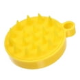 thumbnail image 1 of Unique Bargains Scalp Massager Hair Care Scalp Massager Shampoo Brush 3.74"x3.15"x1.77" Massager Tools Yellow, 1 of 6