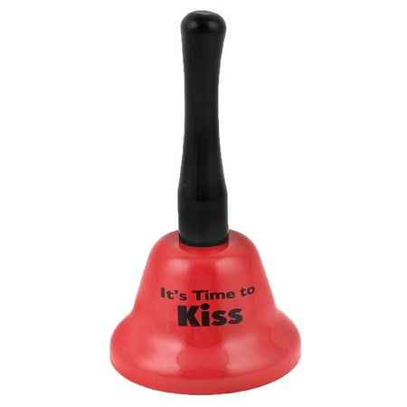 Unique Bargains School Dinner Field Plastic Handle Metal Handbell Handheld Call Bell Red