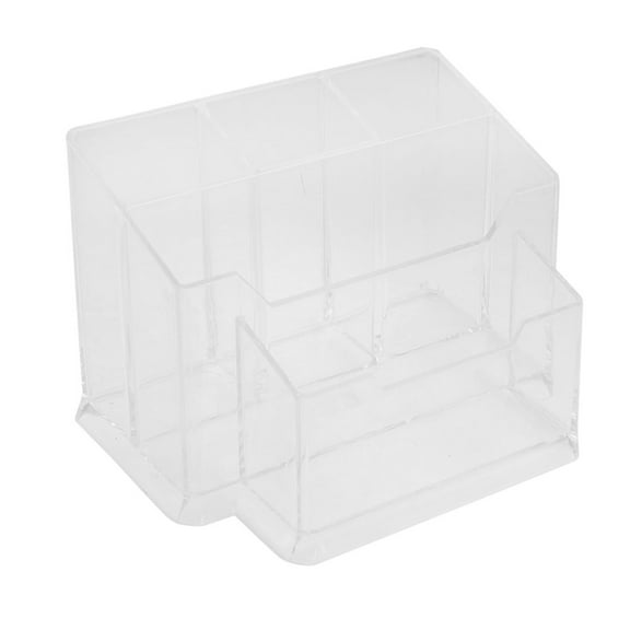 Unique Bargains Office Hard Plastic Pen Holder Desk Organizer Box
