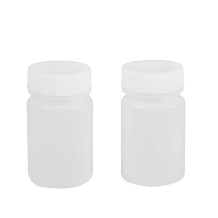 Unique Bargains Screw Cap Cover 50ml Liquid Chemicals Storage Reagent Bottles 2Pcs