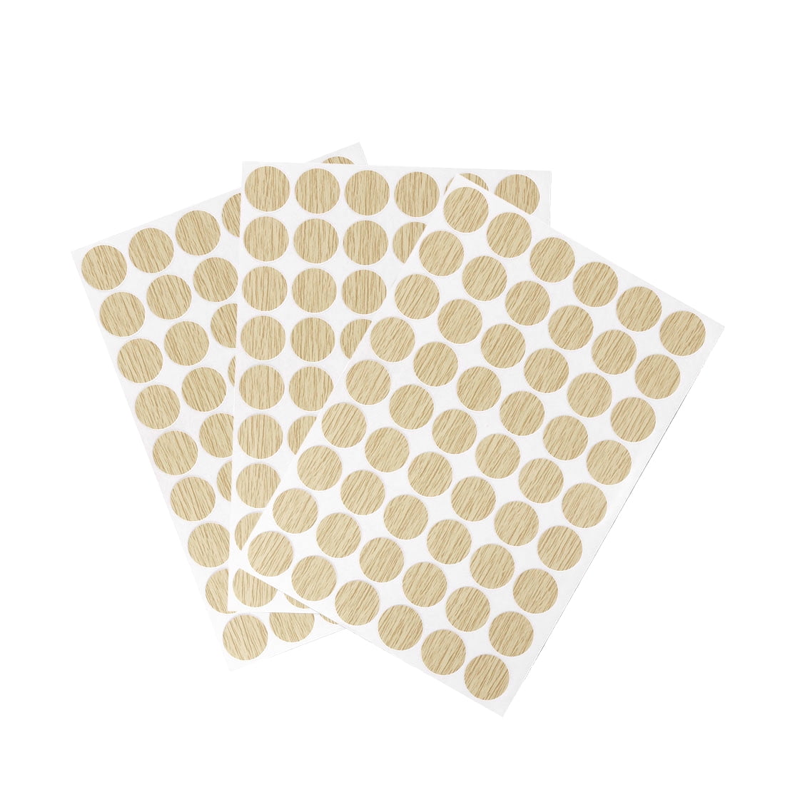 Unique Bargains Screw Hole Cover Stickers PVC Self Adhesive for Furniture khaki 3Pcs