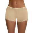 thumbnail image 1 of Unique Bargains Seamless Ice Silk Lace Trim Slip Shorts M Beige Y2, 1 of 6