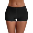 thumbnail image 1 of Unique Bargains Seamless Ice Silk Lace Trim Slip Shorts S Black Y1, 1 of 6