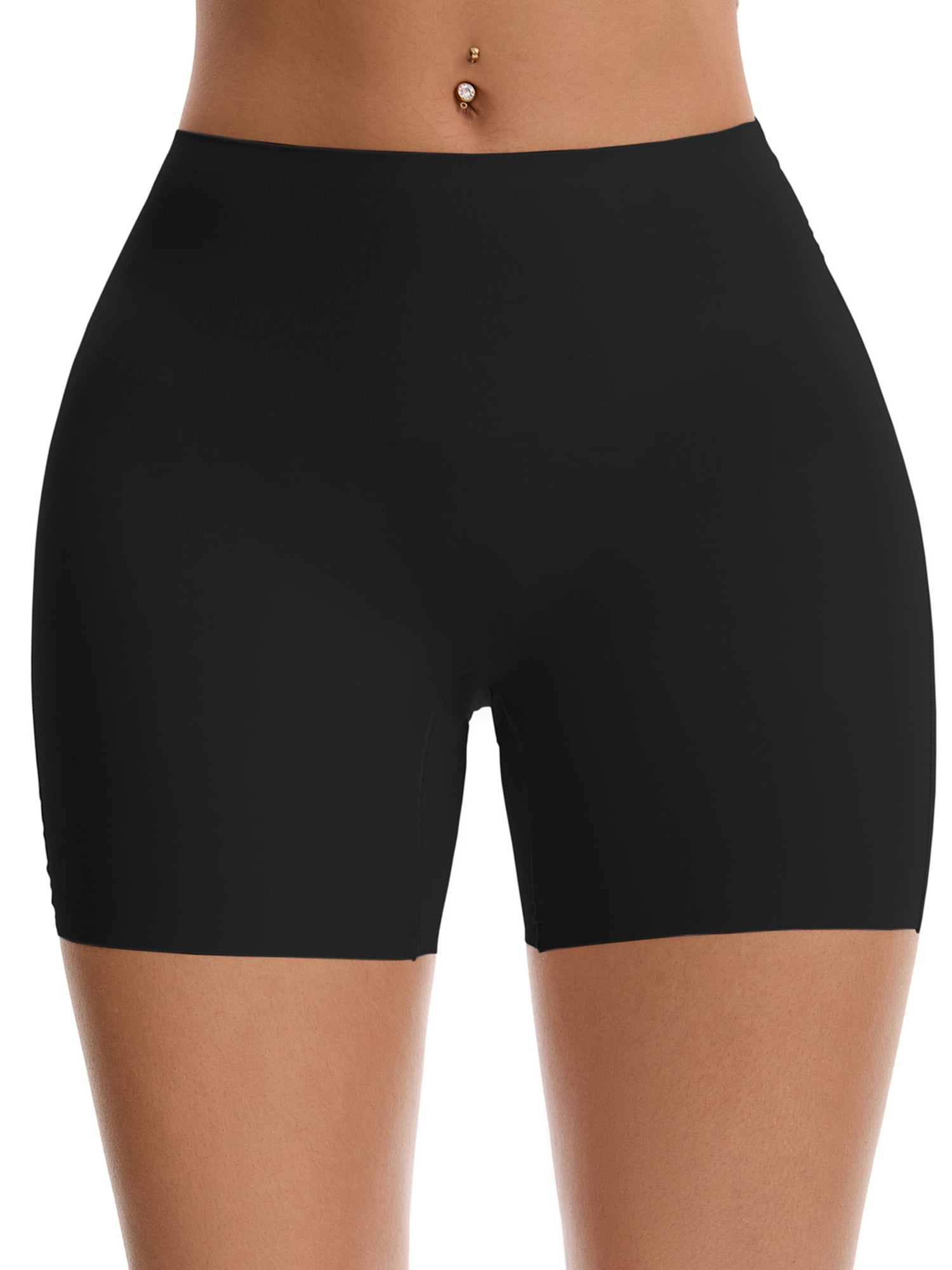 Unique Bargains Seamless Shapewear Slip Shorts Slimming Underwear S Black