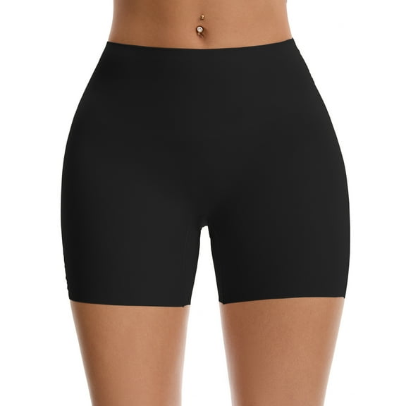 Unique Bargains Seamless Shapewear Slip Shorts Slimming Underwear S Black