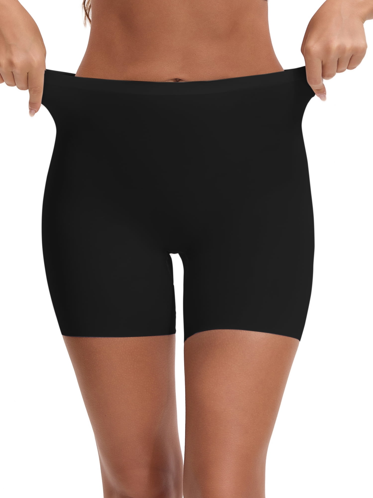 Unique Bargains Seamless Tummy Control Butt Lifter Thigh Slimmers Slip Shorts M Black