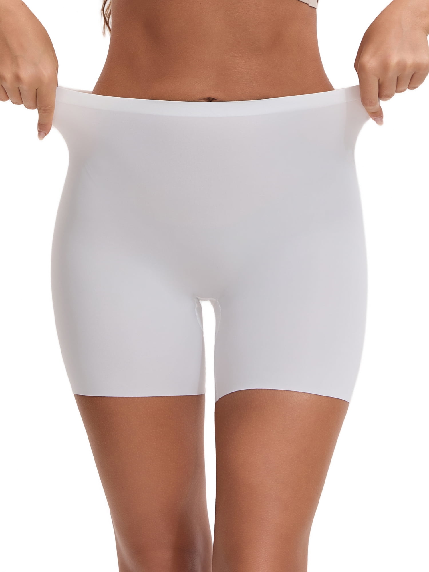 Unique Bargains Seamless Tummy Control Butt Lifter Thigh Slimmers Slip Shorts M White
