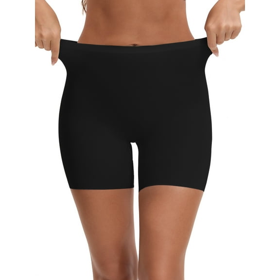 Unique Bargains Seamless Tummy Control Butt Lifter Thigh Slimmers Slip Shorts XL Black
