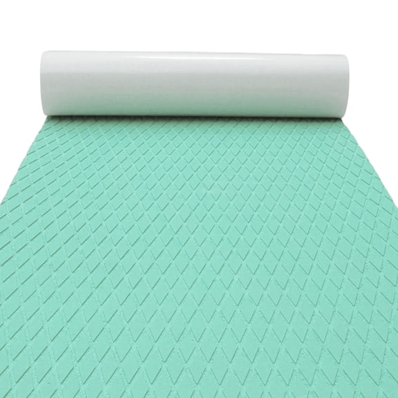 Unique Bargains Self-Adhesive 48" L x 17" W Boat Flooring Strip Cut EVA Foam Sheet Non-Slip Traction Pad for Boats Decking Surfboard Paddle Board Seafoam Green