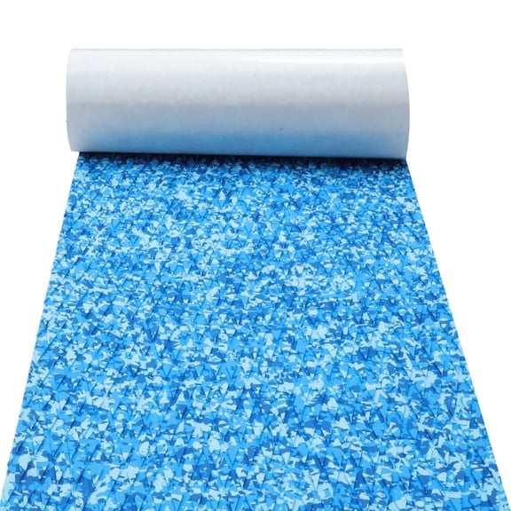 Unique Bargains Self-Adhesive 96" L x 17" W Boat Flooring Strip Cut Eva Foam Sheet Non-Slip Traction Pad for Boats Decking Surfboard Paddle Board Camo Blue