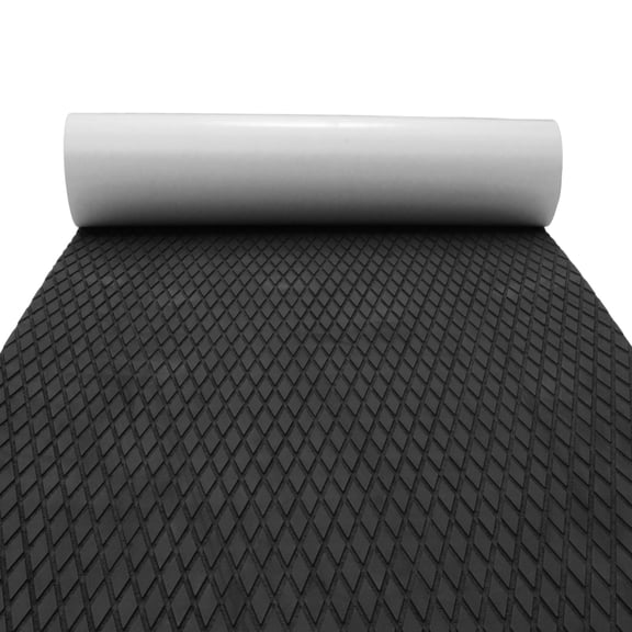 Unique Bargains Self-Adhesive 96" L x 38" W Boat Flooring Strip Cut EVA Foam Sheet Non-Slip Traction Pad for Boats Decking Surfboard Paddle Board Black
