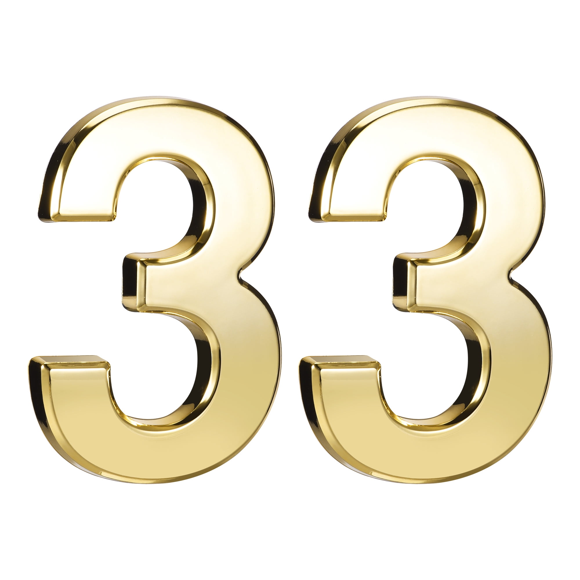 Unique Bargains Self-Adhesive House Numbers ABS Plastic Number 3.94" x 2.76" x 0.43"
