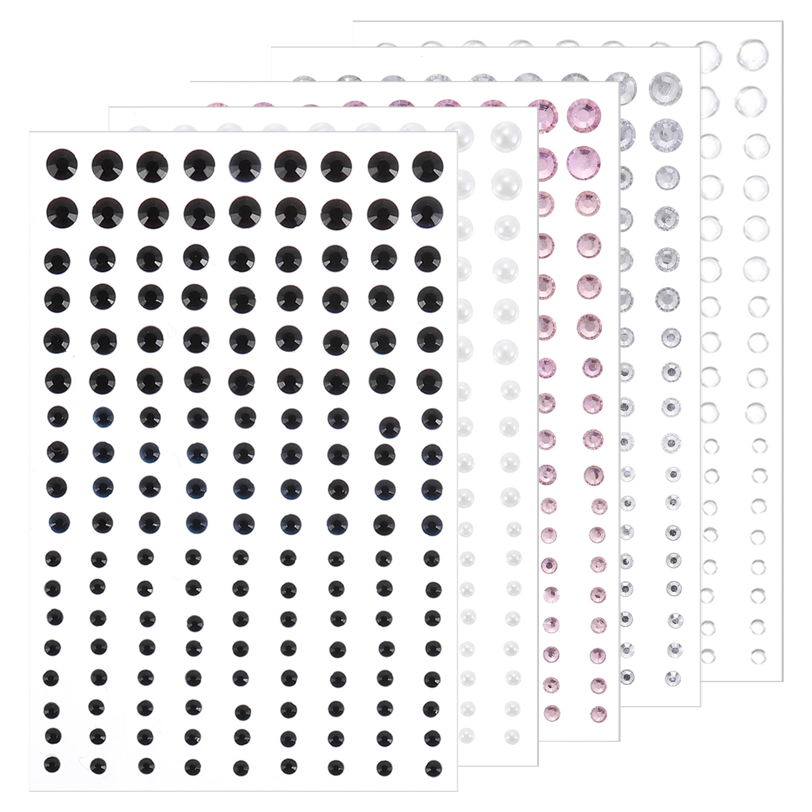 Unique Bargains Self Adhesive Rhinestone Stickers for Makeup and Decorative Crafts Style C