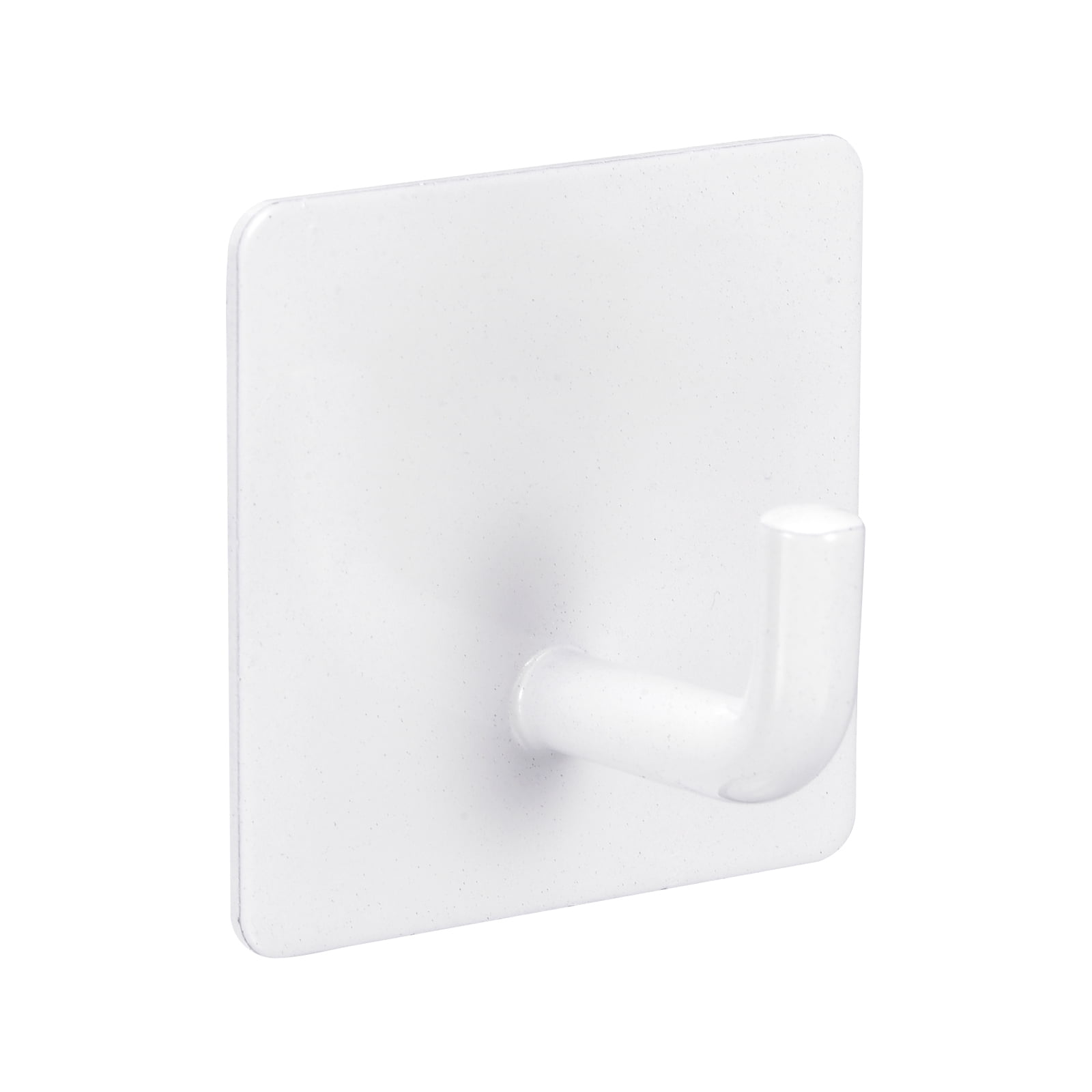 Unique Bargains Self Adhesive Wall Hooks 304 Stainless Steel Sticky Hook Hanger White