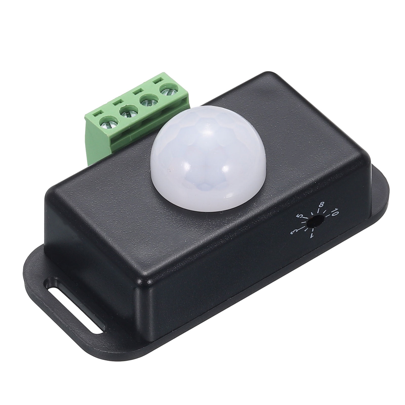 Unique Bargains Sensor LED Motion Sensor Adjustable PIR Probe Black