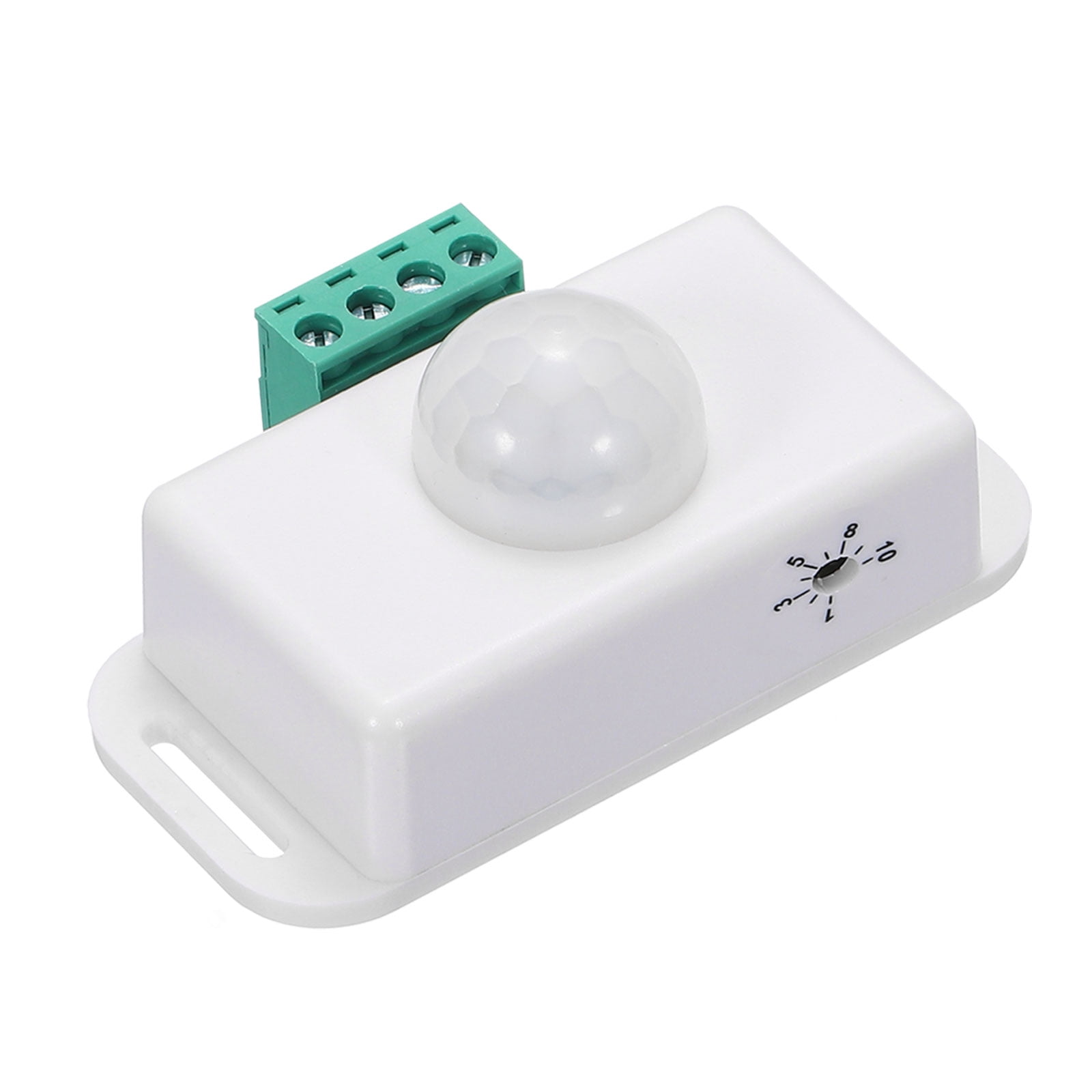 Unique Bargains Sensor LED Motion Sensor Adjustable PIR Probe White