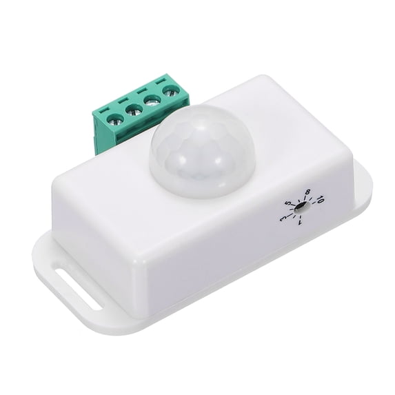 Unique Bargains Sensor LED Motion Sensor Adjustable PIR Probe White