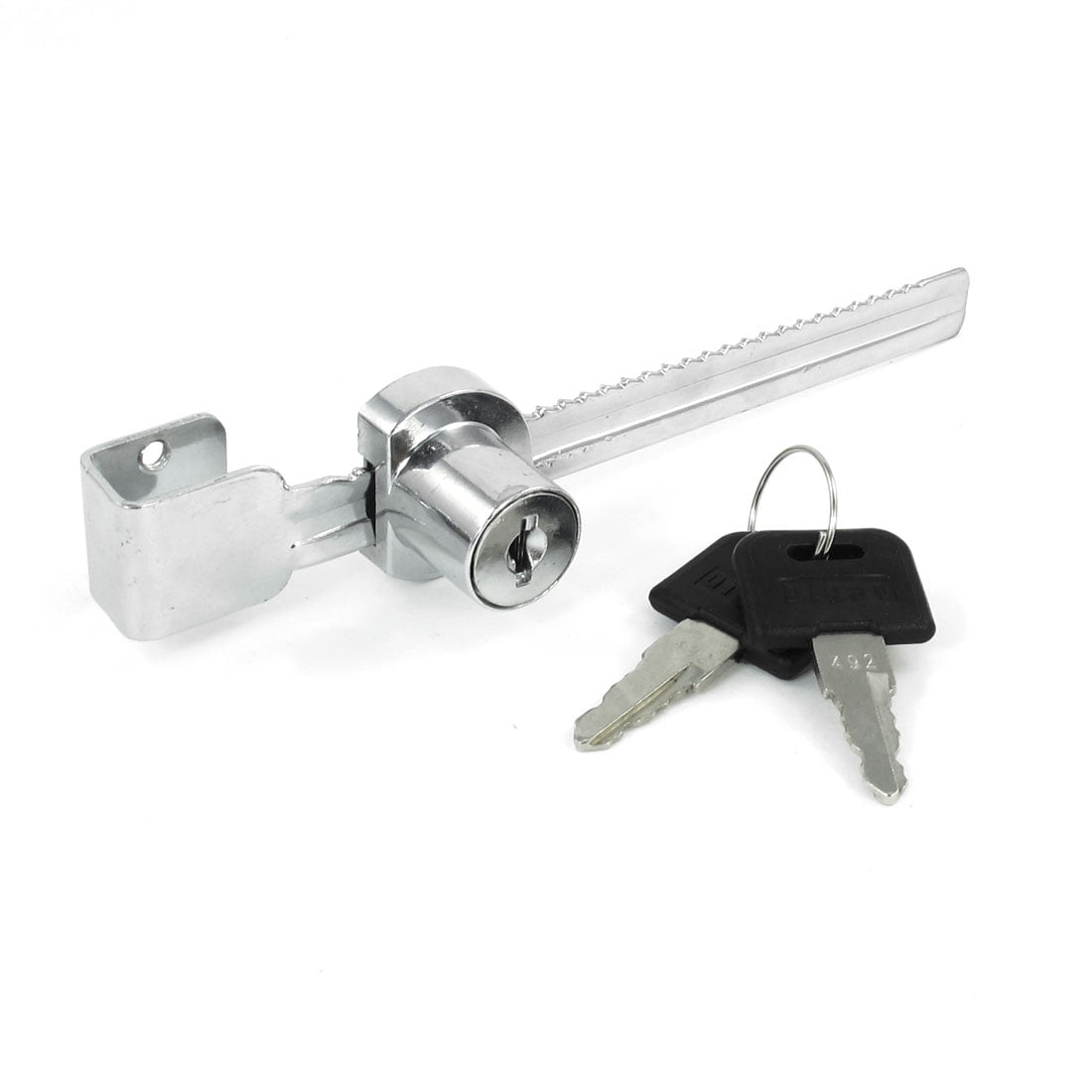Glass Showcase Door Lock, Sliding Glass Cabinet Rachet Lock with Keys, 1  Unit