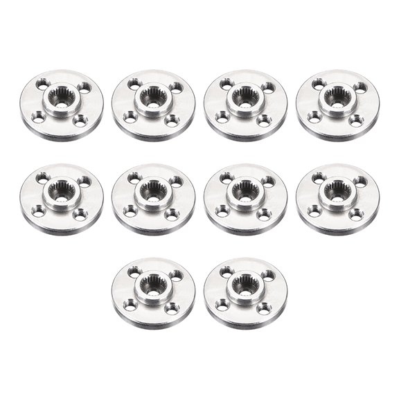 Unique Bargains Servo Arm Horn Aluminum 25T Silver 10pcs