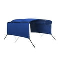 thumbnail image 1 of Unique Bargains Set 600D 4 Bow 8'L x 97"-103"W Bimini Top Canvas Cover with Detachable Side Blocks Storage Boot Blue, 1 of 6