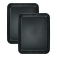 thumbnail image 1 of Unique Bargains Set of 2 Baking Sheet Nonstick Cake Pan Black 13.7*10.8*2.6in, 1 of 6