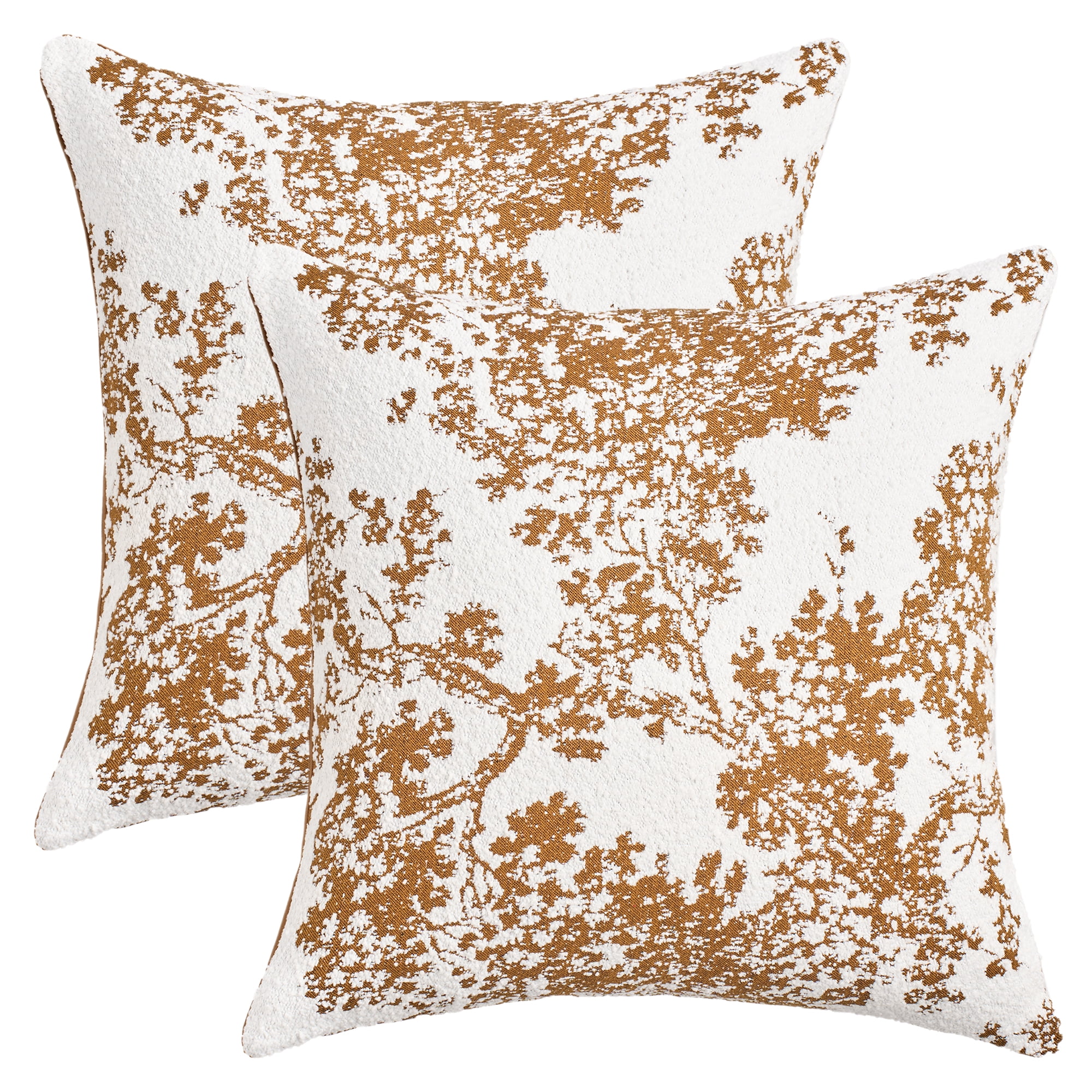 Unique Bargains Set of 2 Chenille Pillow Cushion Covers and Bedroom Brown