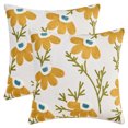 thumbnail image 1 of Unique Bargains Set of 2 Floral Embroidered Throw Pillow Covers Flower-1 18" x 18", 1 of 6