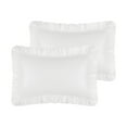 thumbnail image 1 of Unique Bargains Set of 2  Single Layer Ruffled Envelope Closure Pillow Shams Queen White, 1 of 6