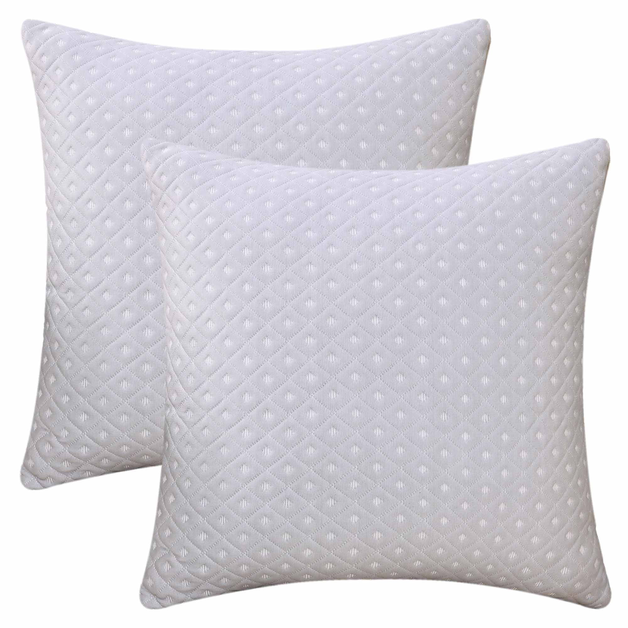 Unique Bargains Set of 2 Soft Modern Geometric Pillow Cushion Cases Light Gray 18" x 18"