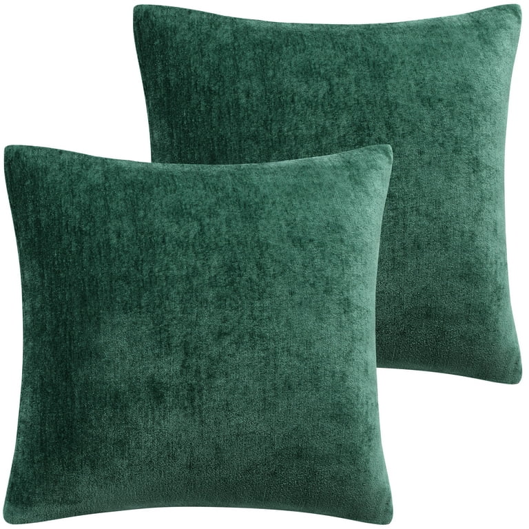 Green pillow covers, 18x18 inch (45cm),Set of 2