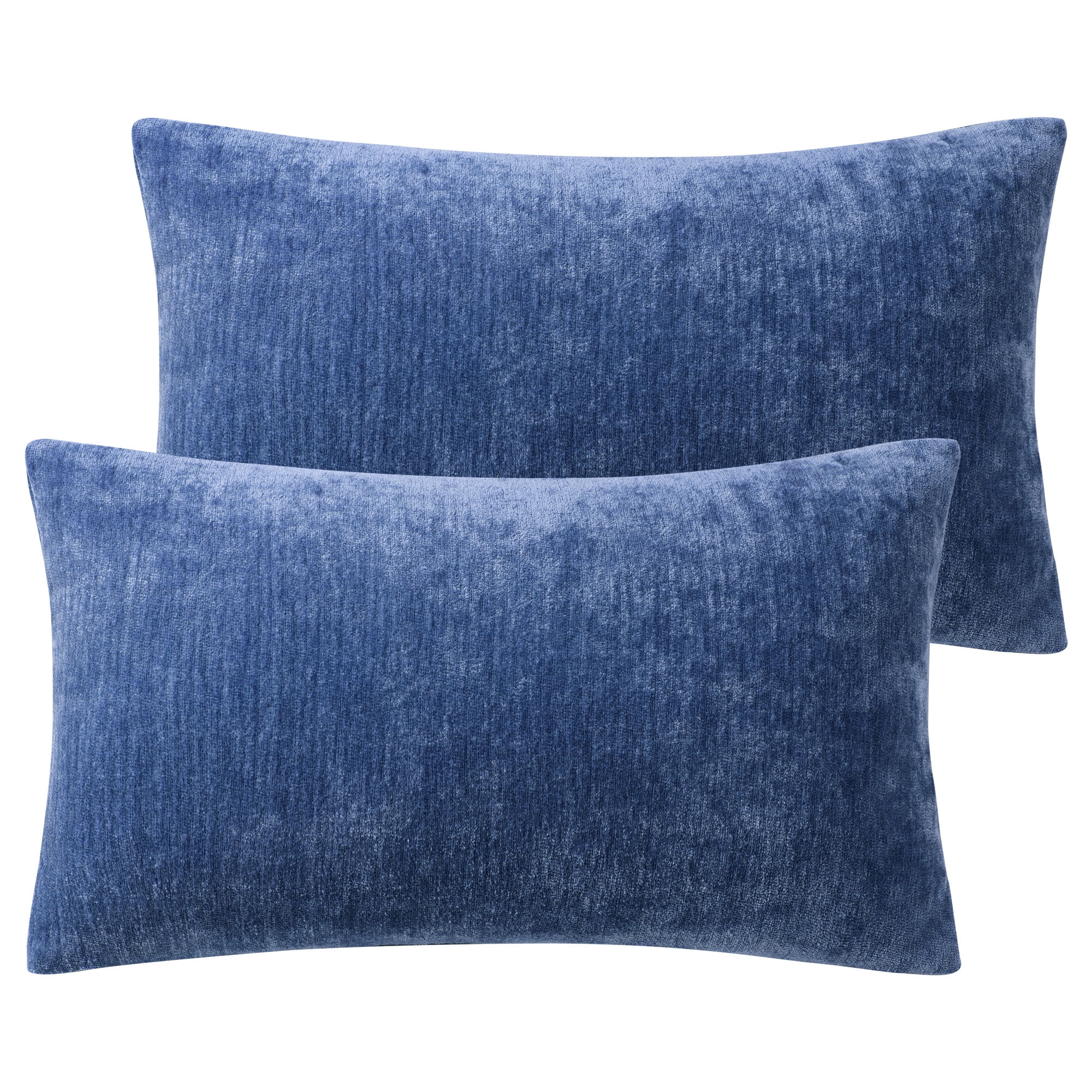 Unique Bargains Set of 2 Soft Water Repellent Throw Pillow Covers Navy