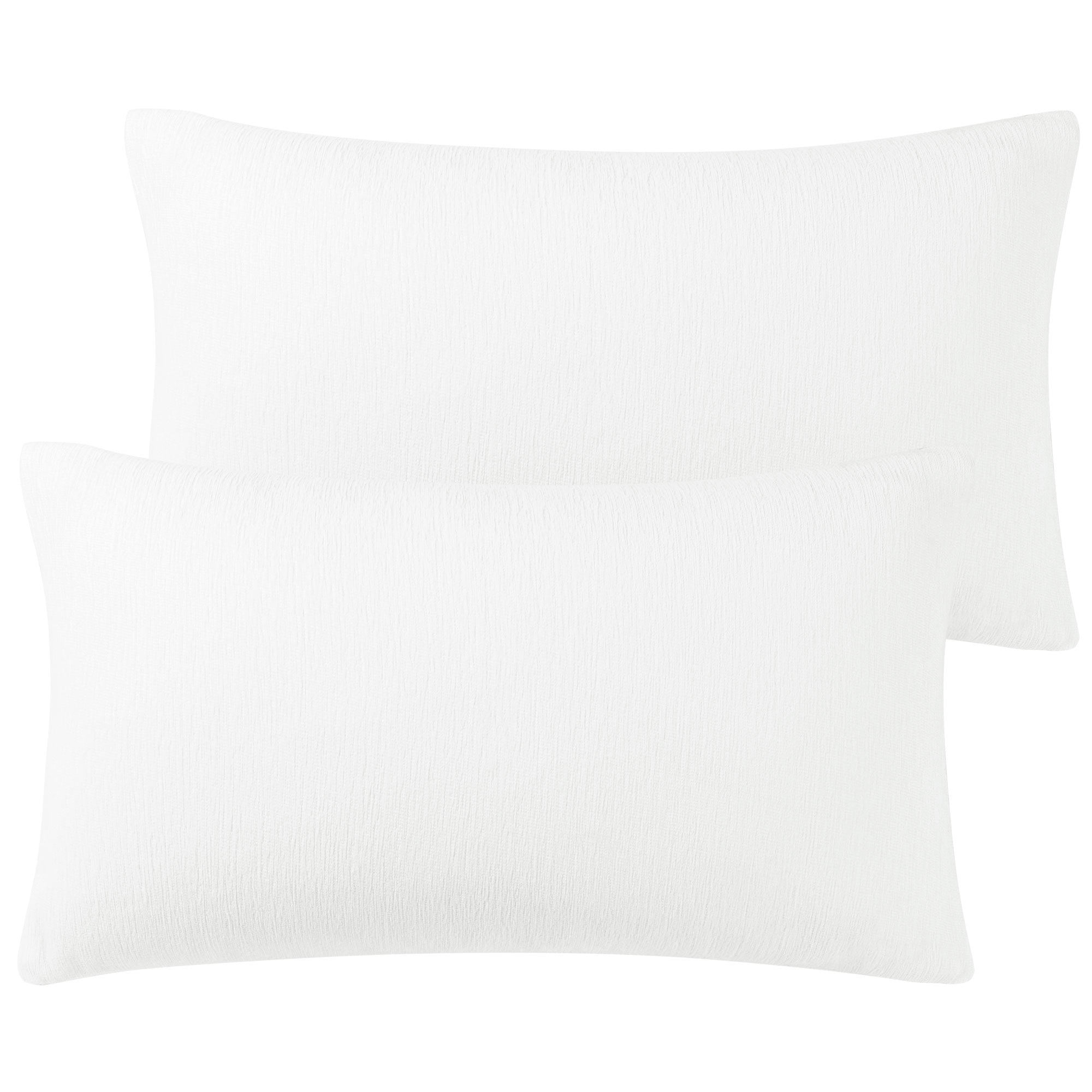 Unique Bargains Set of 2 Soft Water Repellent Throw Pillow Covers White