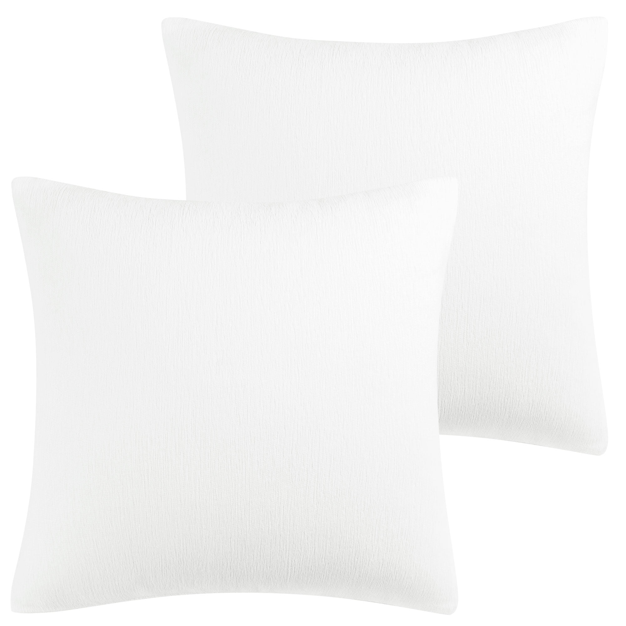 Unique Bargains Set of 2 Soft Water Repellent Throw Pillow Covers White