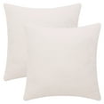 thumbnail image 1 of Unique Bargains Set of 2 Solid Soft Cushion Pillow Covers White 18" x 18", 1 of 6