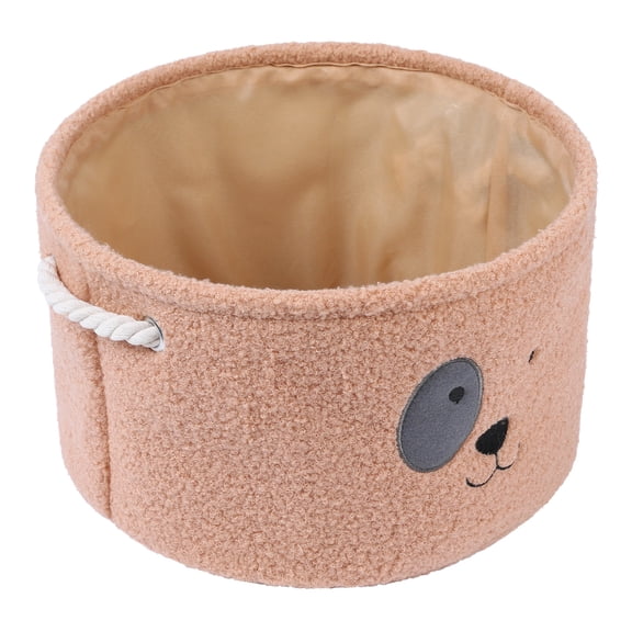 Unique Bargains Set of 3 Cotton Storage Bins with Handles Dark Brown 13*8.1in