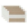 thumbnail image 1 of Unique Bargains Set of 4 Farmhouse Placemats for Dining Table Decor Brown-White, 1 of 6